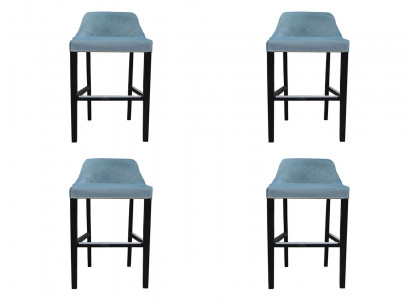 4x Design Chesterfield Bar Stool Stool High Chair Set Upholstered Chairs Suite